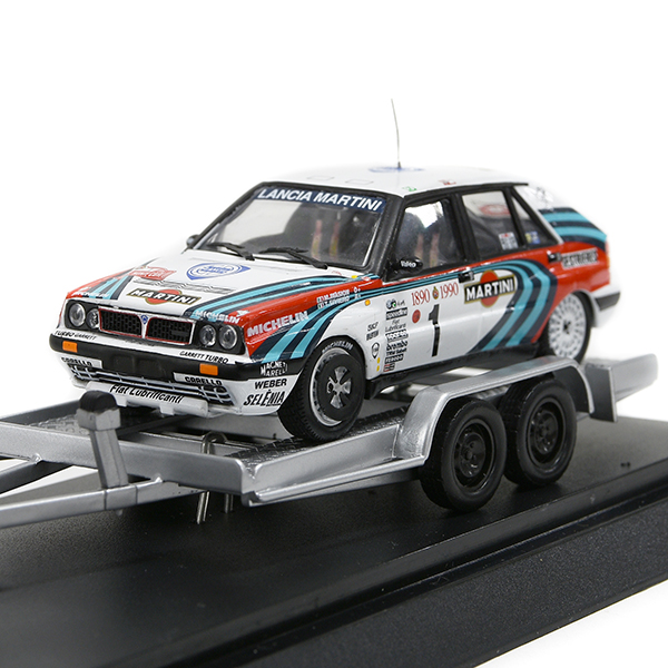 1/43 LANCIA Delta & MARTINI RACING Transporter Miniature Model with MIKI BIASION Signature