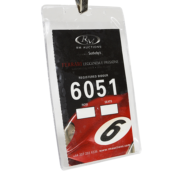 RM Auctions -FERRARI LEGGENDA E PASSIONE- Bidder Neck Strap