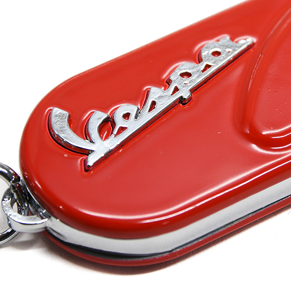 Vespa Official Side Cowl Keyring(Red)