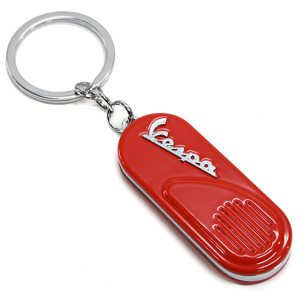 Vespa Official Side Cowl Keyring(Red)