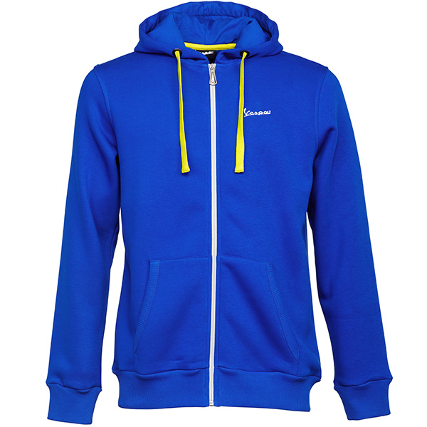 Vespa Official Zip Up Hoodie-Heritage-(Blue)