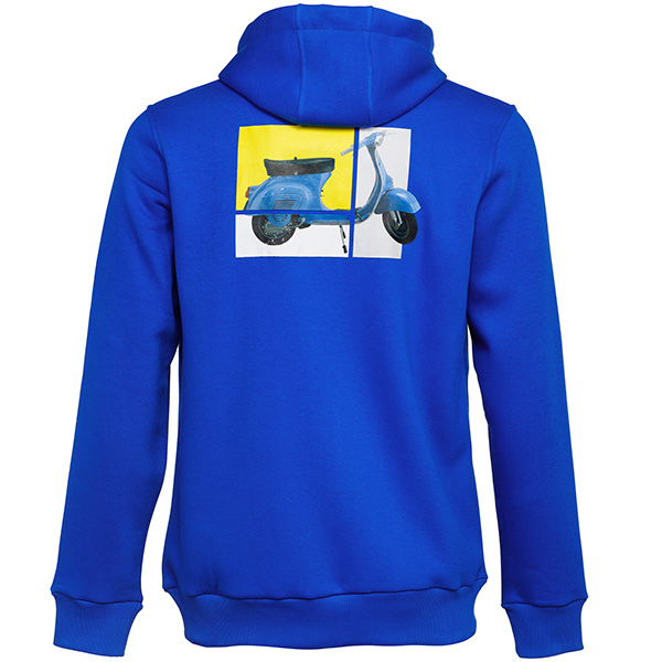 Vespa Official Zip Up Hoodie-Heritage-(Blue)