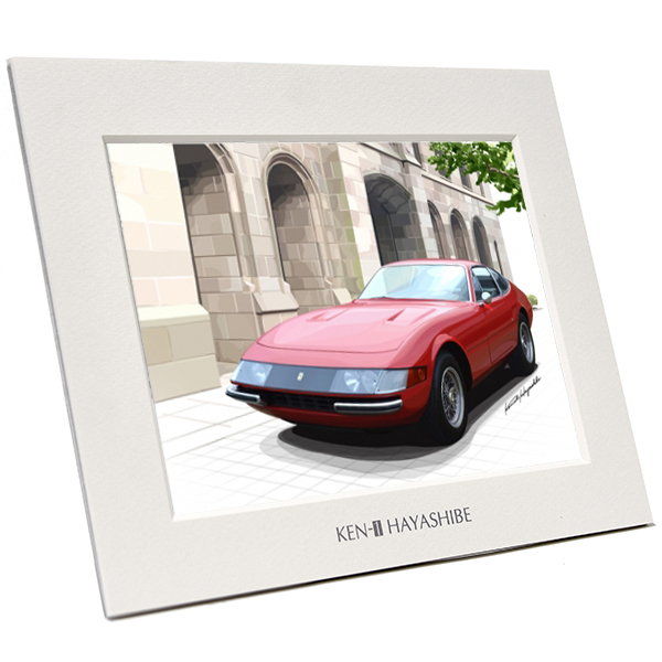 Ferrari 365GTB/4 Daytona First term Illustration by Kenichi Hayashibe