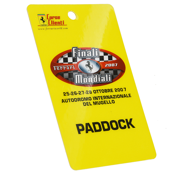 Ferrari Finali Mondiali2007 Paddock Pass