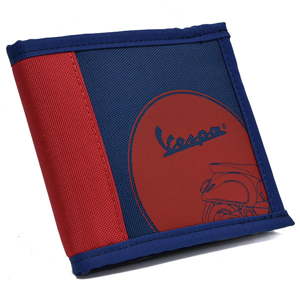 Vespa Official Nylon Wallet-ROLLER-(Navy/Red)