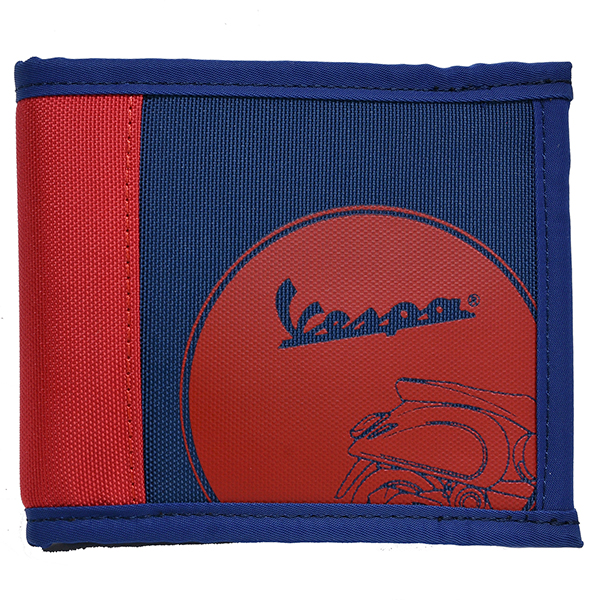 Vespa Official Nylon Wallet-ROLLER-(Navy/Red)