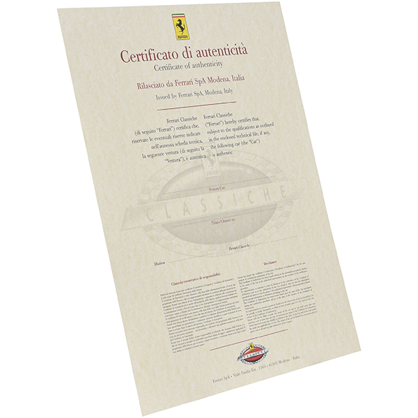 FerrariCLASSICHE CERTIFICATA COCERǧ