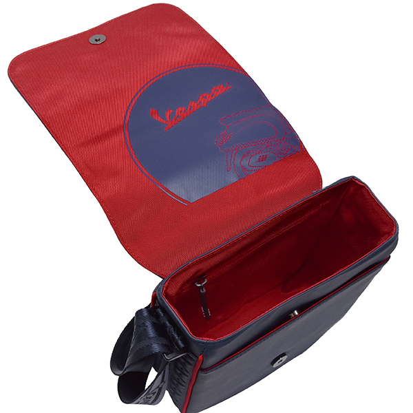 Vespa Official Rubber coating Schoulder Bag(Navy)