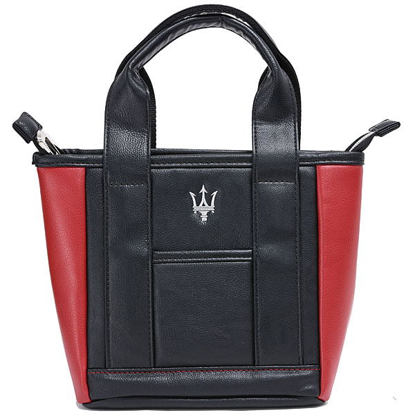 MASERATI Round Tote Bag(Black/Red)