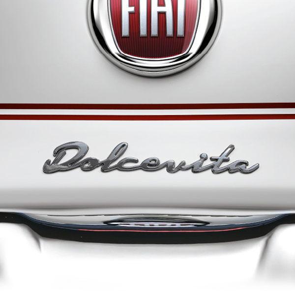 FIAT Genuine 500 Dolcevita Rear Logo Emblem