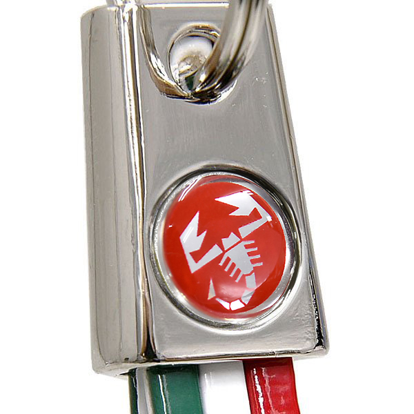 ABARTH Tricolour Keyring(Red Emblem/Slim)