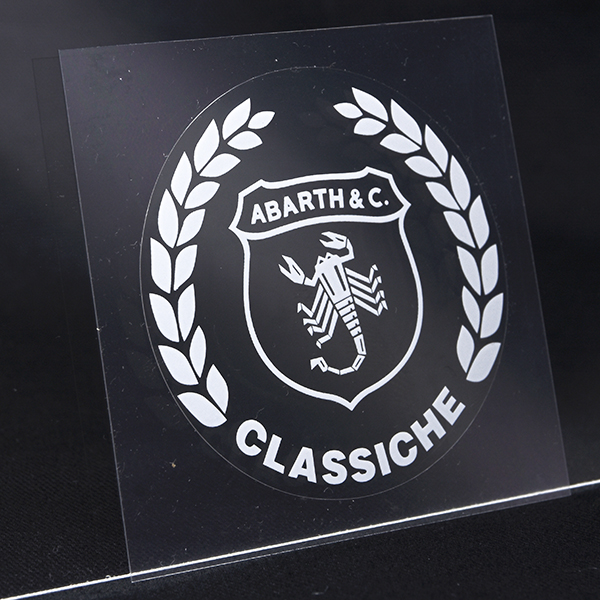 ABARTH Classiche Sticker (White / Clear Base)