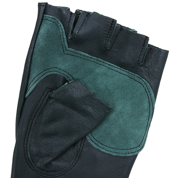 Vespa Official Leather Driving Gloves-Racing Sixty-(Green)