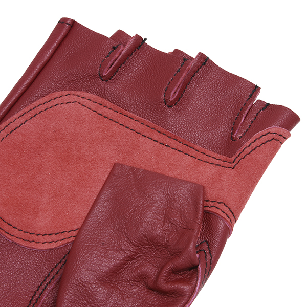 Vespa Official Leather Driving Gloves-Racing Sixty-(Red)