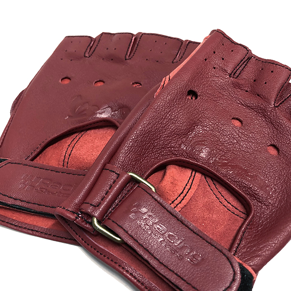 Vespa Official Leather Driving Gloves-Racing Sixty-(Red)