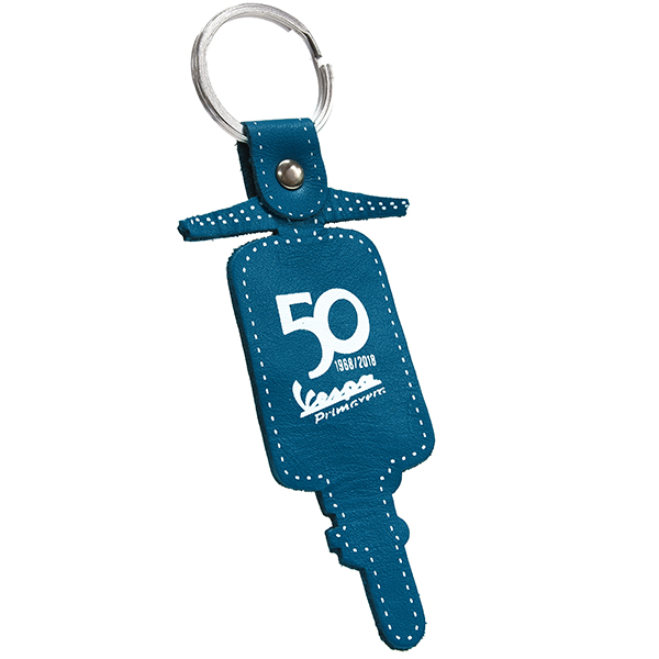 Vespa Official Primavera 50th Anni Leather Keyring