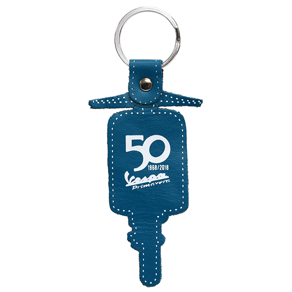 Vespa Official Primavera 50th Anni Leather Keyring