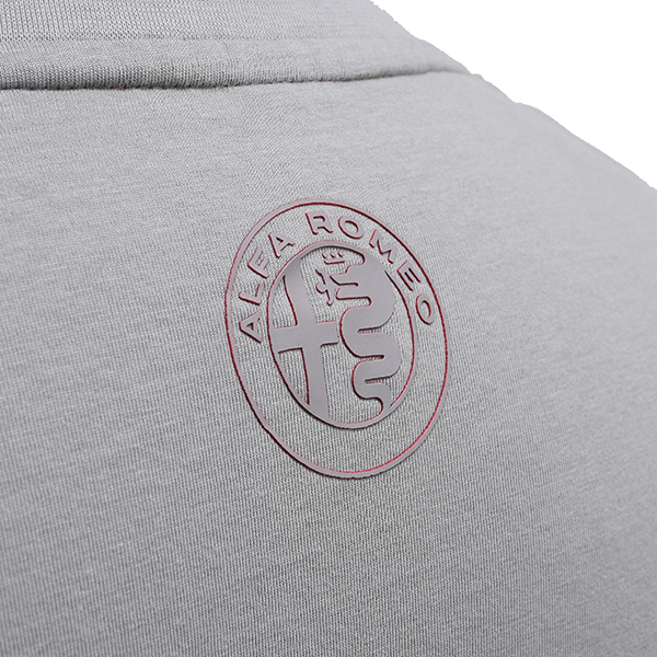 Alfa Romeo Official 110th Anniversary Rubber Printed Logo T-shirts (Gray)