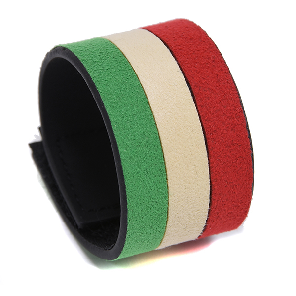 Italian Flag Alcantara Ring Belt