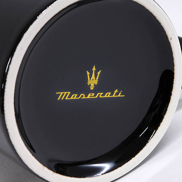 MASERATI Genuine New Logo & Emblem Mug Cup(Black / Yellow)