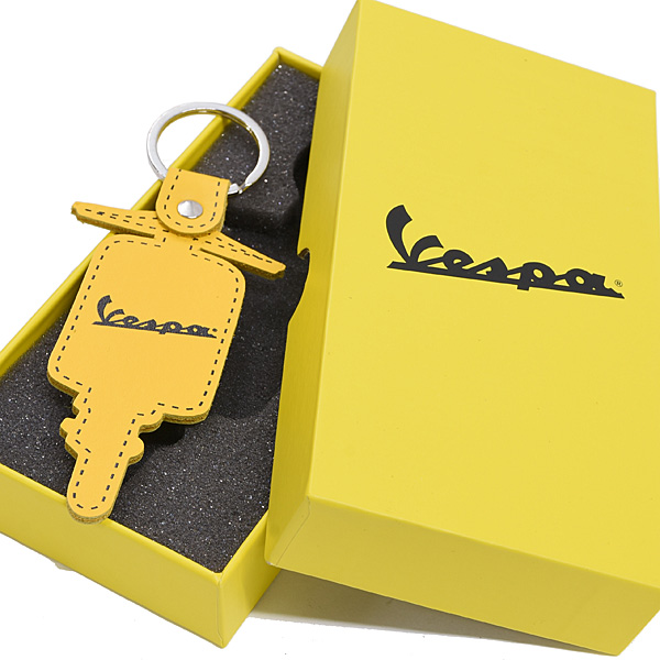 Vespa Official Vespa Silhouette Keyring (Yellow & Gray)