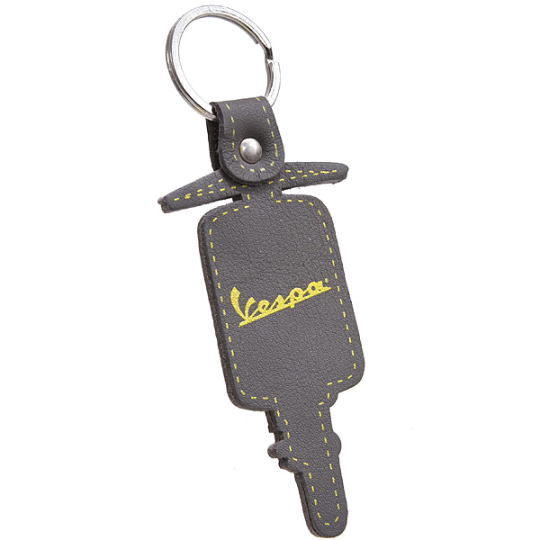 Vespa Official Vespa Silhouette Keyring (Yellow & Gray)