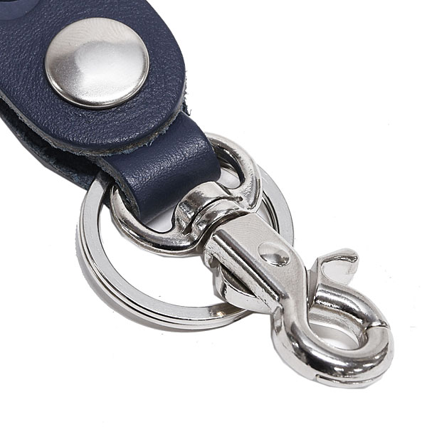 Vespa Official Natural Leather Straptype Keyring (Black Blue Red Natural)