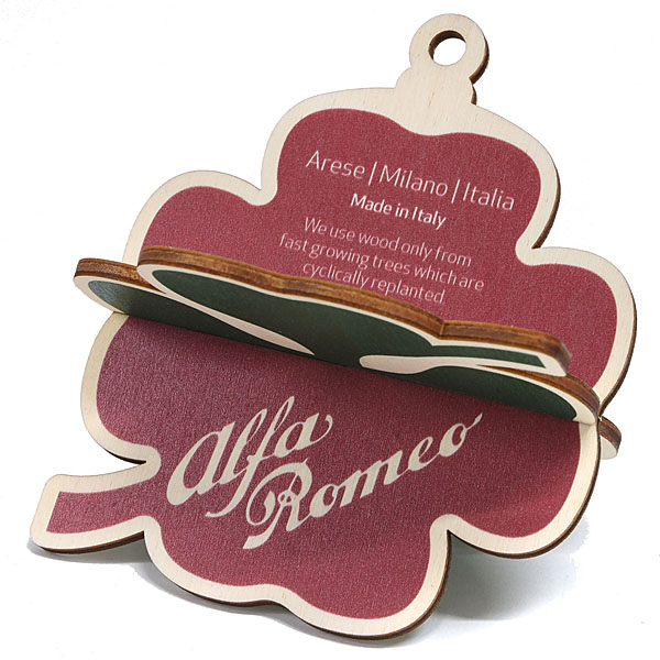 Alfa Romeo Quadrifoglio Wood Ornament