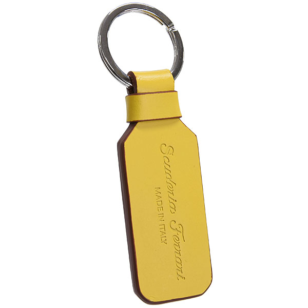 Ferrari Genuine Leather Base SF Key Ring (Yellow)