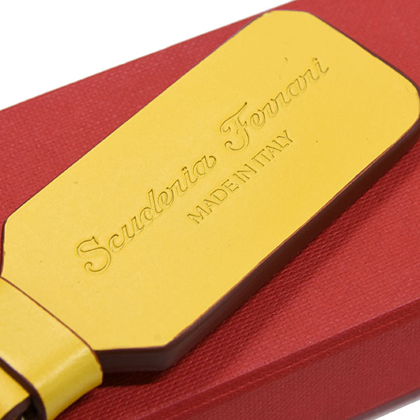 Ferrari Genuine Leather Base SF Key Ring (Yellow)