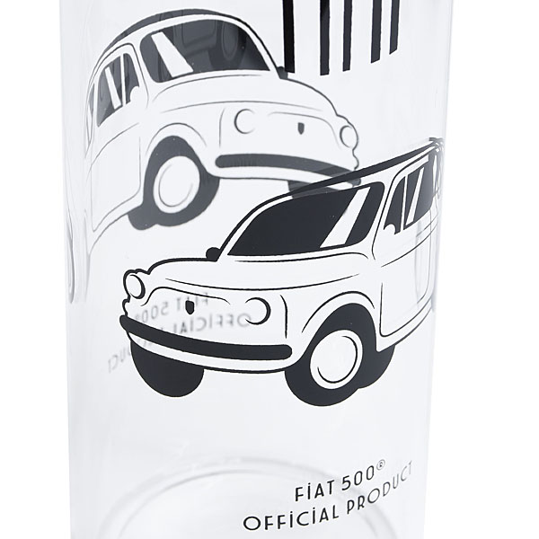  FIAT Official Nuova 500 Glass Water Bottle