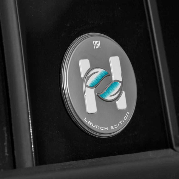 FIAT Genuine 500 HYBRID B Pillar Badge