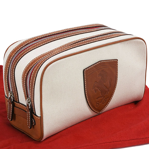 Ferrari Canvas &  Leather Vanity Case