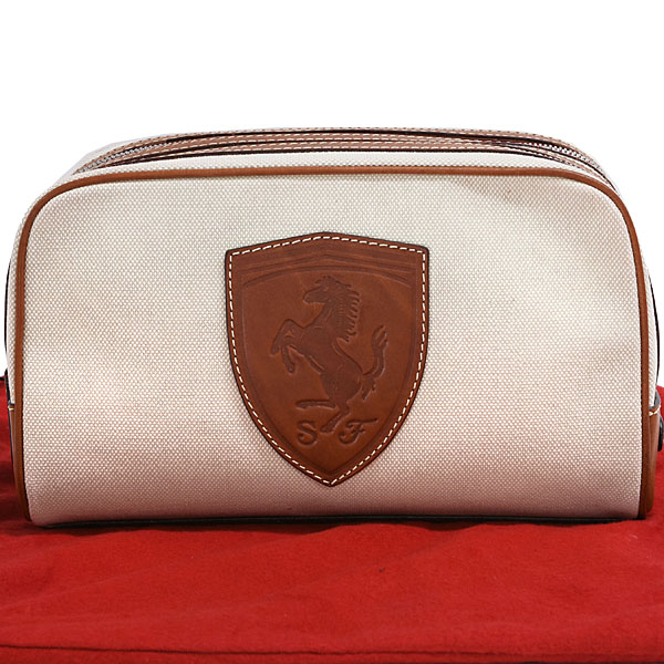 Ferrari Canvas &  Leather Vanity Case