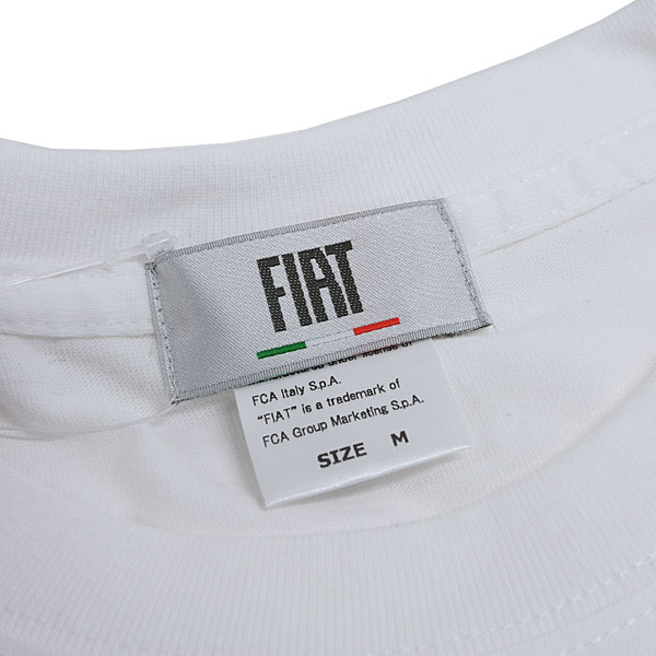 FIAT Official 500 Writing Print T-shirt (White)