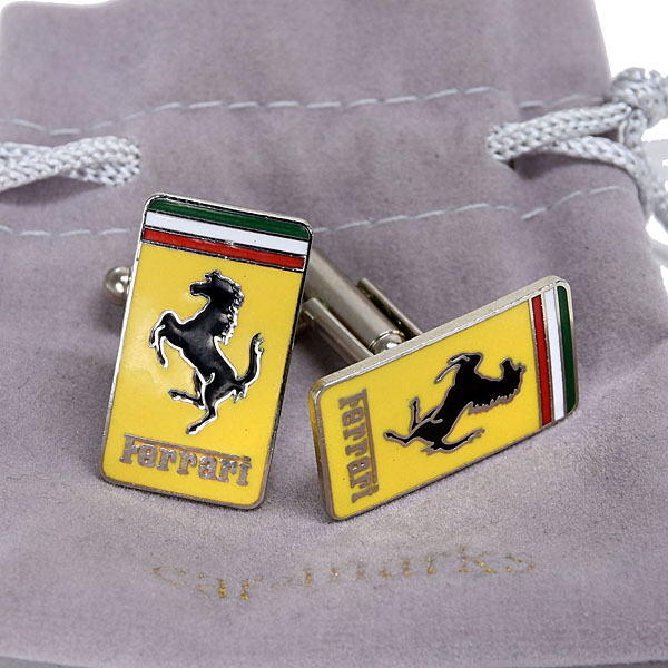 Ferrari genuine cloisonn&#233; emblem vintage cufflinks