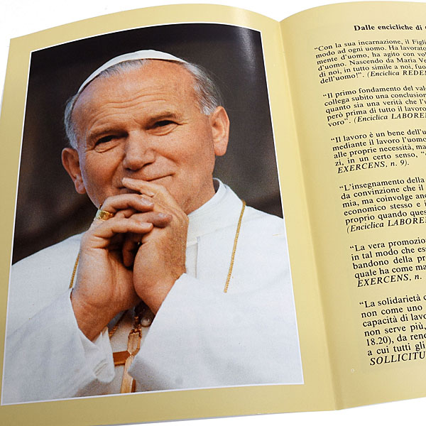 Pamphlet commemorating Pope John Paul II's visit to Fiorano