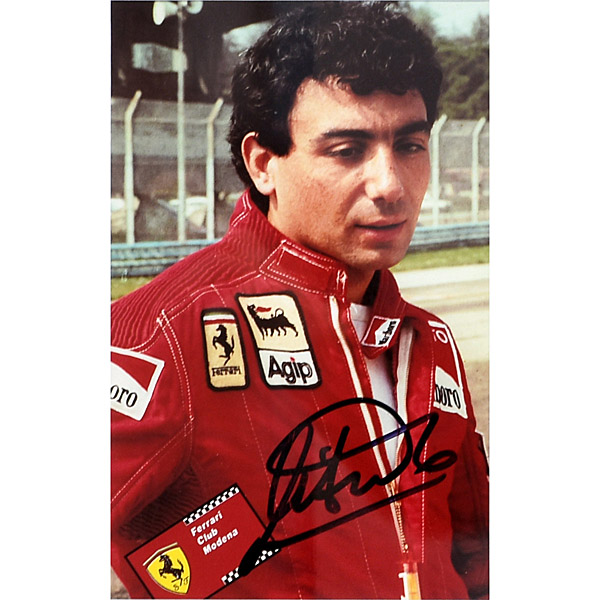 Michele Alboreto Signed Post Card