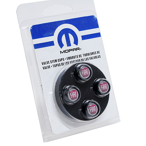 FIAT Wheel Valve Caps (Black/ FIAT Emblem)