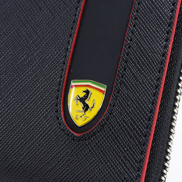 Ferrari Genuine Round Zip Long Wallet