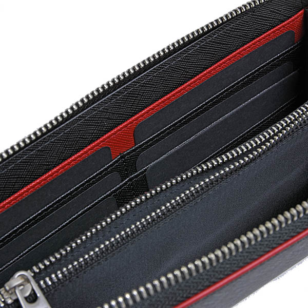 Ferrari Genuine Round Zip Long Wallet