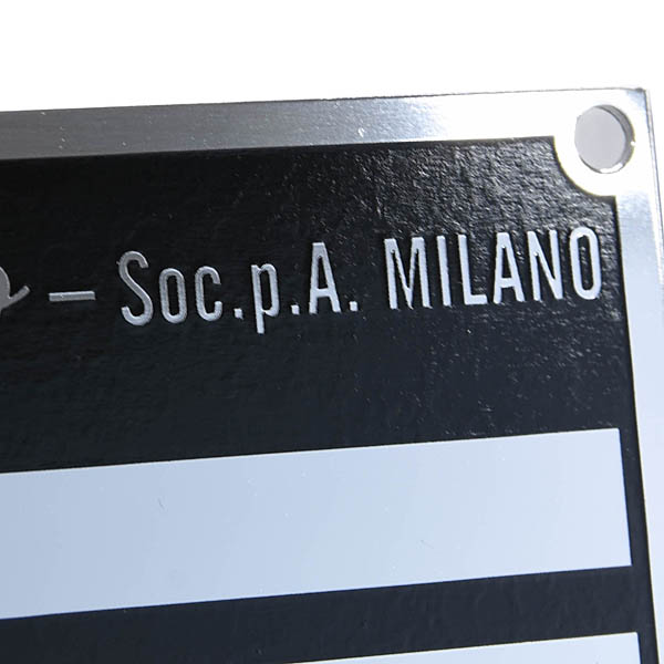 Alfa Romeo chassis plate