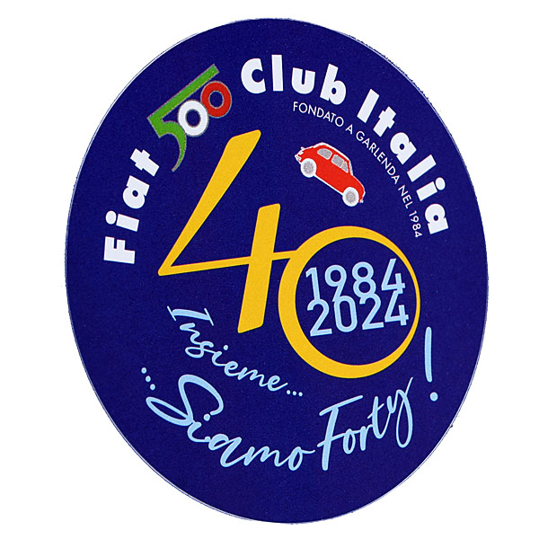 FIAT 500 CLUB ITALIA 40th Anniversary Sticker