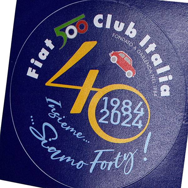 FIAT 500 CLUB ITALIA 40th Anniversary Sticker