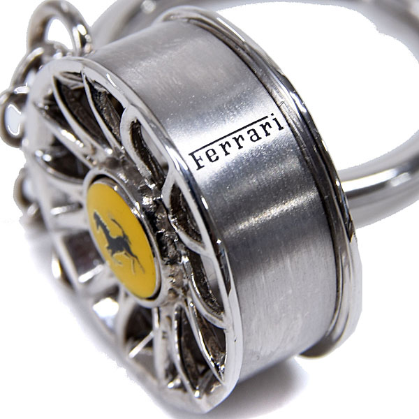 Ferrari Genuine Wheel Shaped Silver Key Ring