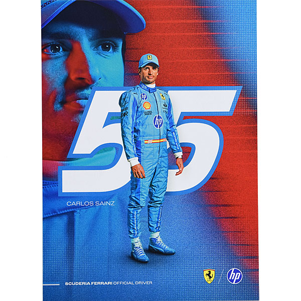 Scuderia Ferrari 2024 Miami Grand Prix commemorative Carlos Sainz driver's card