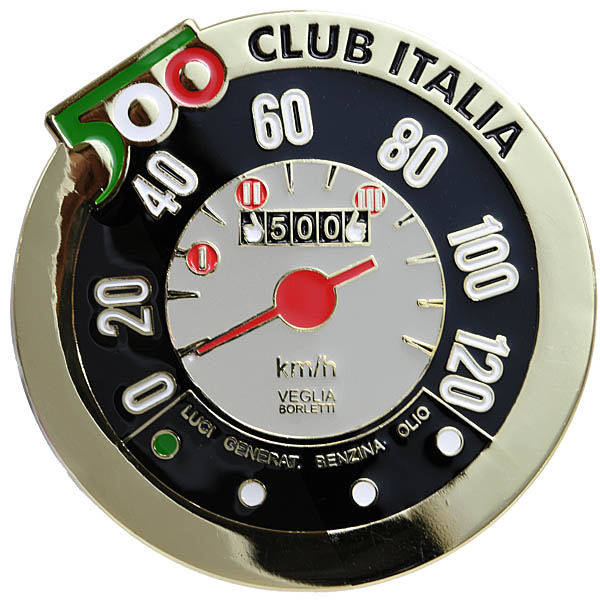 FIAT 500 CLUB ITALIA Grill Emblem (NEW Type)