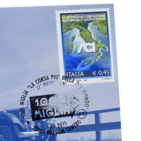 1000MIGLIA 2019 Commemorative Postcard by Poste Italiane