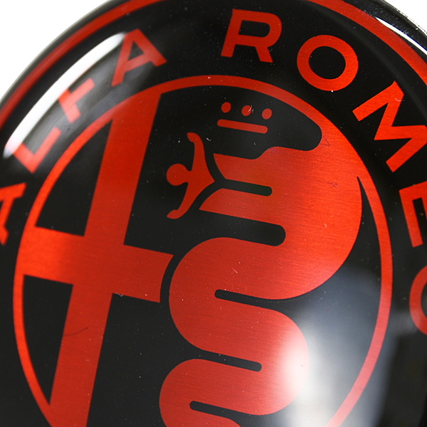 Alfa Romeo Wheel Hub Cap(New emblem Black/Red) (155/164/145/GTV/Spider/156/166/147/GT/MITO/4C)