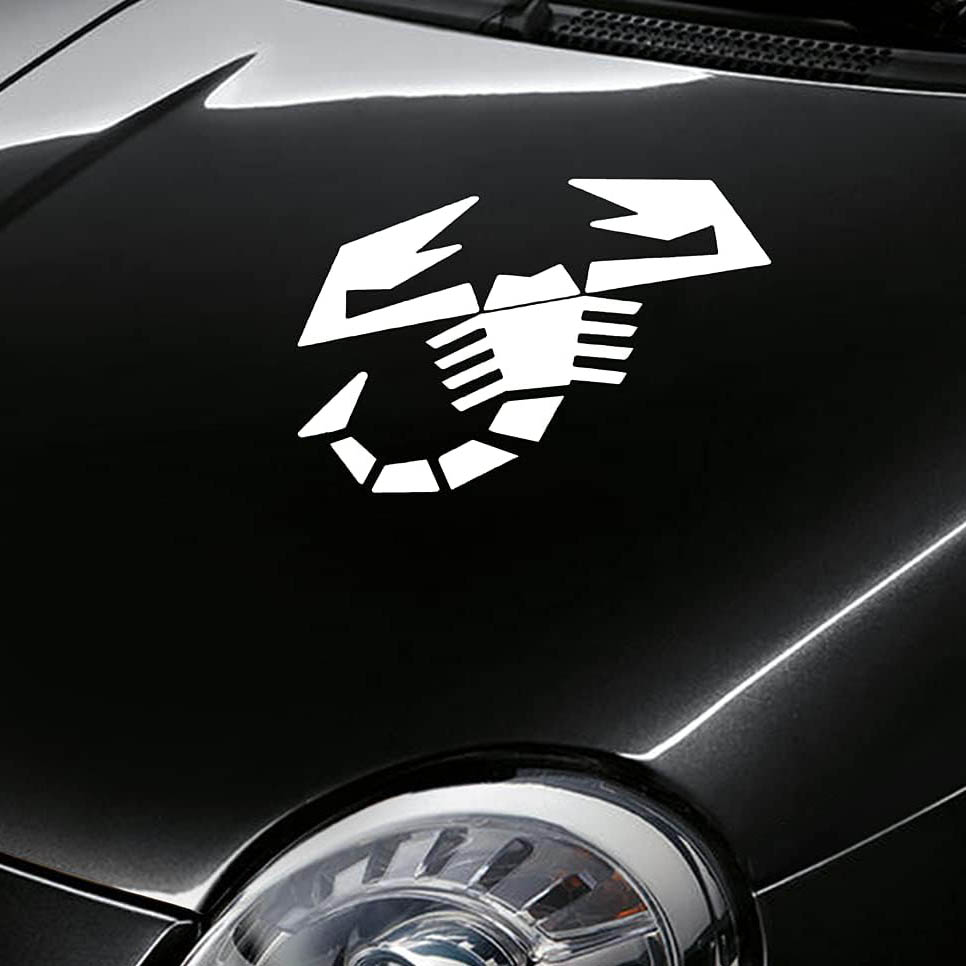 ABARTH Genuine 595/695 Scorpion Bonnet Decal (Black/White/Red)